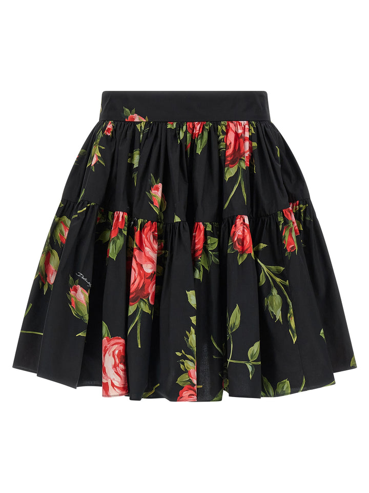 Dolce & Gabbana Bouquet Rose Skirts - Black | ccdf90fd09ae0108820d0820436cef7eb6f19d0e