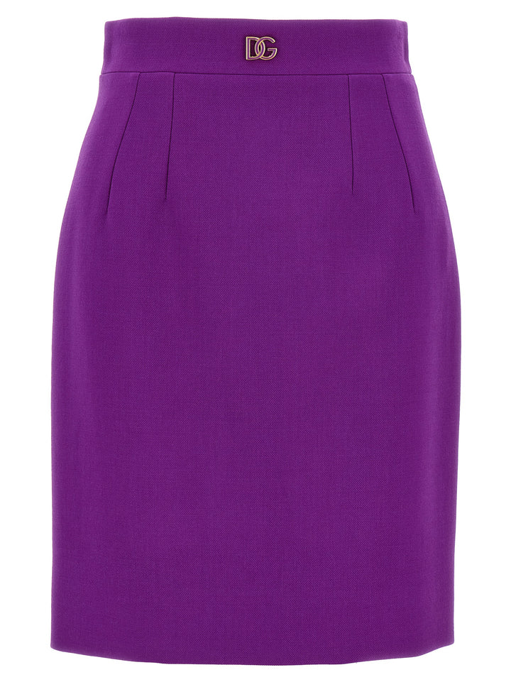 Dolce & Gabbana Metallic Logo Skirt Skirts - Purple | 429ec50dff161e7a5e118e936a431871ed798bec