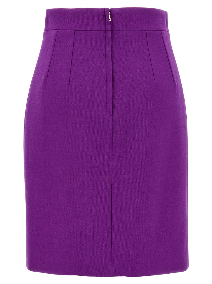 Dolce & Gabbana Metallic Logo Skirt Skirts - Purple | b7d633a58a6d7824cfeafd00297ea0e6e189ccbb