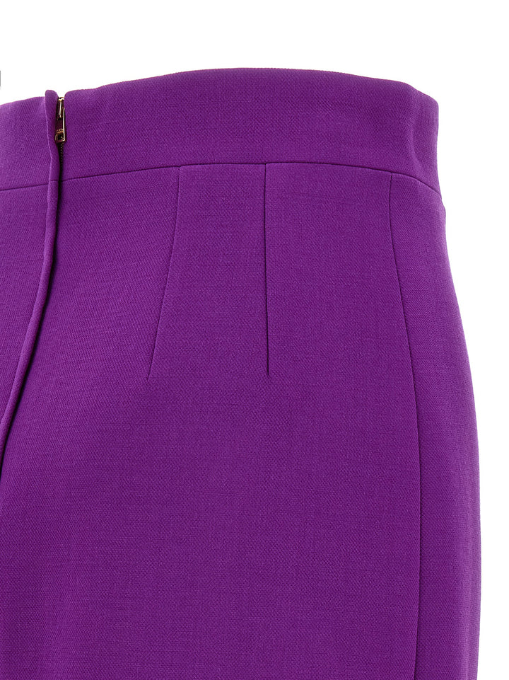 Dolce & Gabbana Metallic Logo Skirt Skirts - Purple | 2123bf66750738bcfa6b8f21f0e0407e35e8ff32