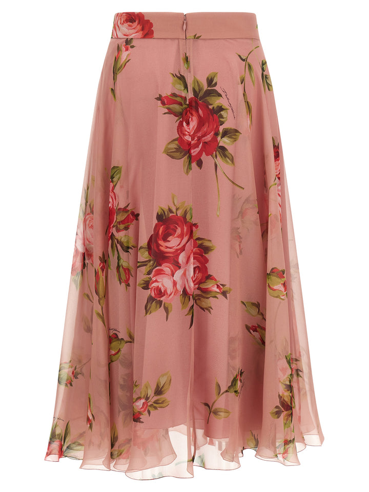 Dolce & Gabbana Bouquet Rose Skirts - Pink | 90a06d954cb142e4c38f55fa87124a58e880c2f8