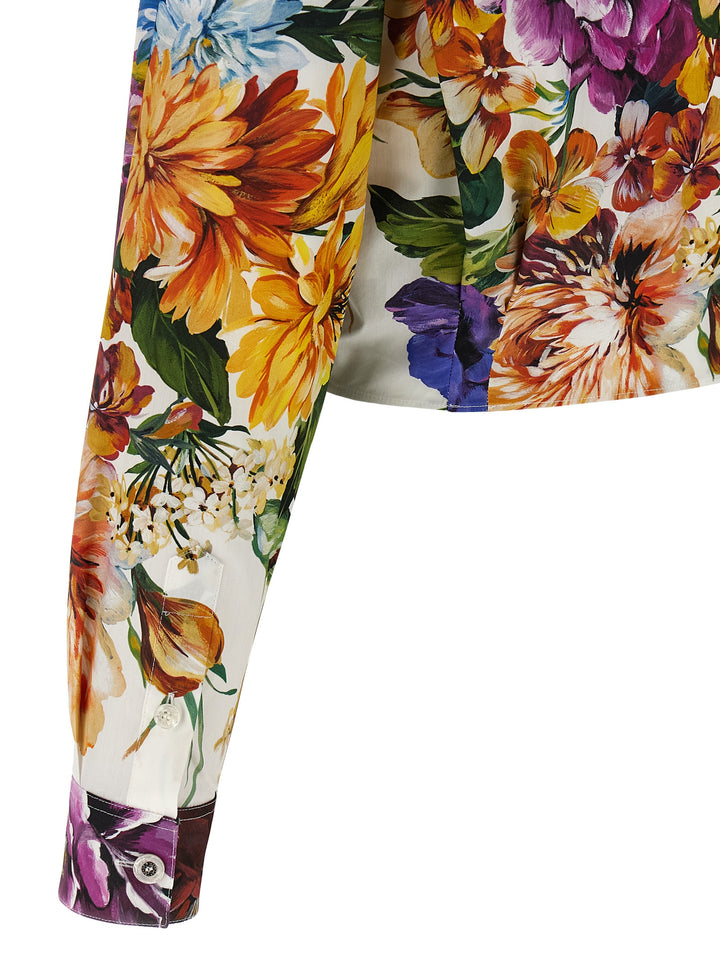 Dolce & Gabbana Floral Crop Shirt Shirt and Blouse - Multicolor | bd3dd34619bbb5d9d762e2b82532003e4b010c2d