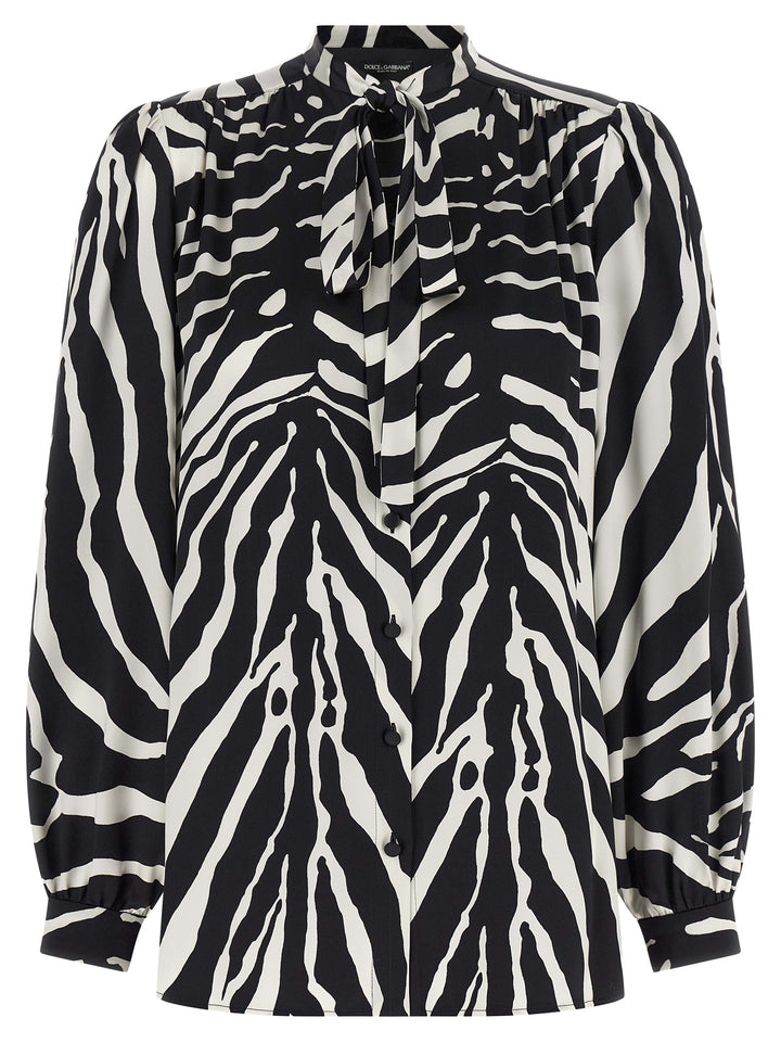 Dolce & Gabbana Zebra Shirt and Blouse - White/Black | e15b9cf6737bfd1b4ae169f79a315cfd7816dbe8