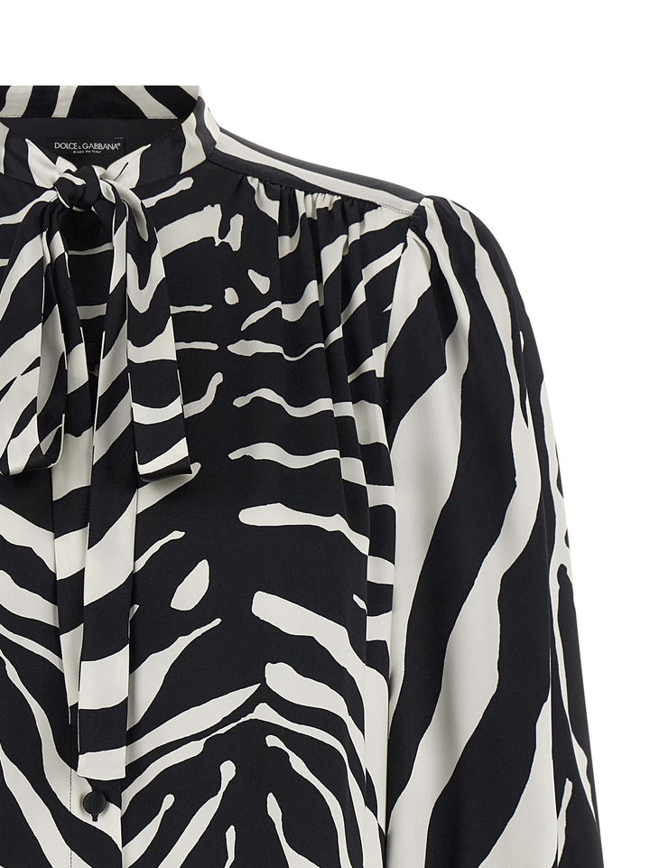 Dolce & Gabbana Zebra Shirt and Blouse - White/Black | 82098b7b8a307676708093cb5669451fe103a304