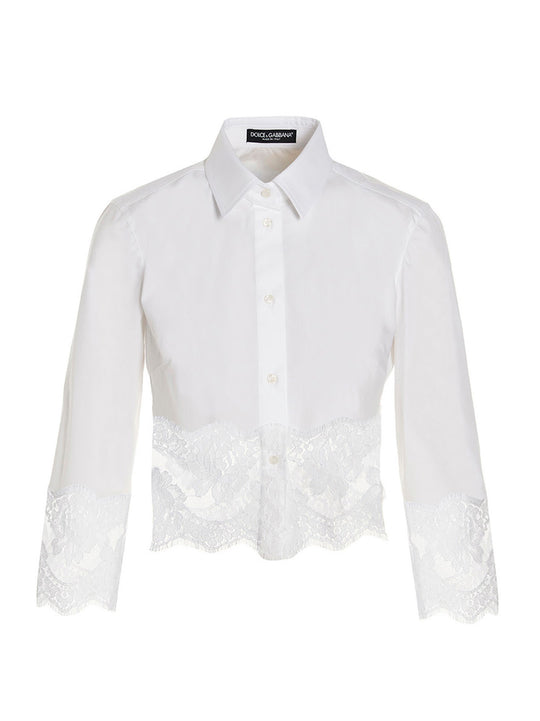 Lace Shirt Shirt And Blouse White