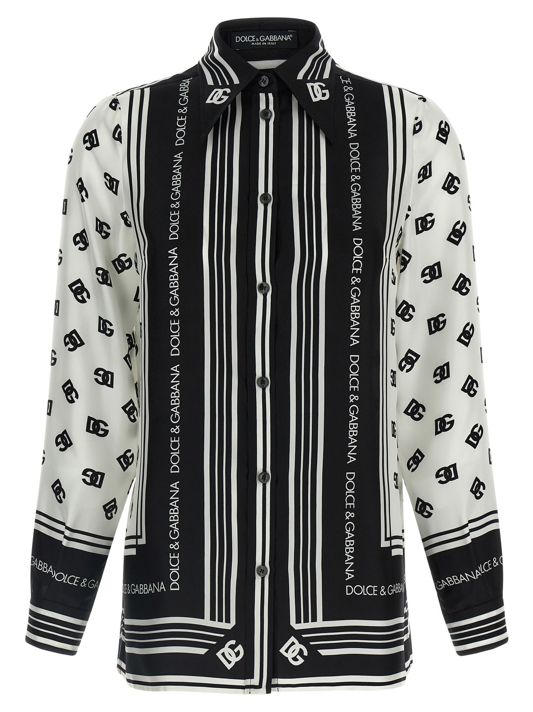 Dolce & Gabbana Dg Print Shirt Shirt and Blouse - White/Black | b19ee8da9cbcc4fdc290aa5a65dfe1b270ee47bf