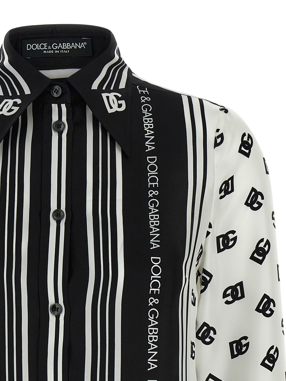 Dolce & Gabbana Dg Print Shirt Shirt and Blouse - White/Black | 74e7691f8b678c49e38313b12186a09d21e9af9a