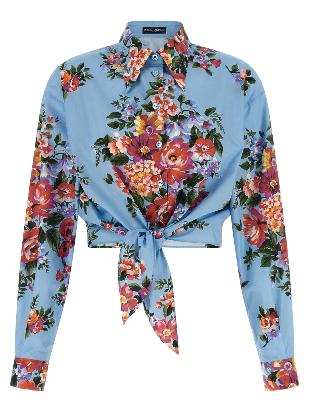Dolce & Gabbana Mazzo Di Fiori Shirt and Blouse - Light Blue | d1a54940f86db73dad2b7ba37b62b2e20a72b541