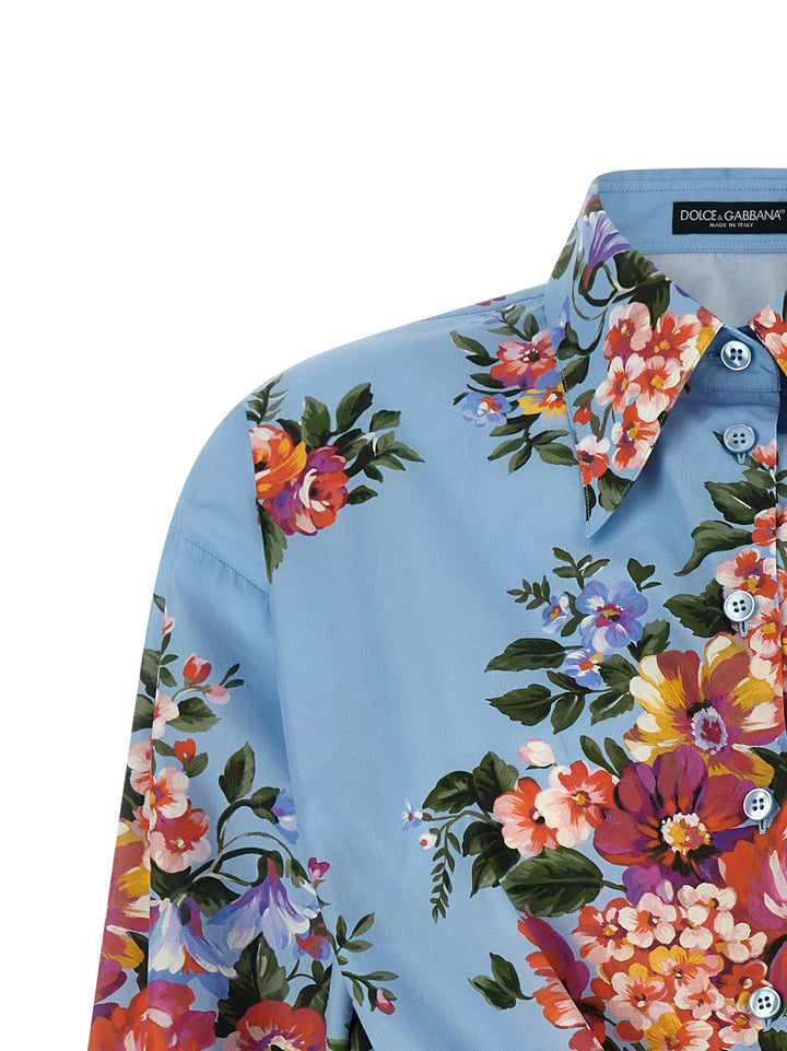 Dolce & Gabbana Mazzo Di Fiori Shirt and Blouse - Light Blue | 9ad964a5900ab16d6bab1dbe2c5a4865fb8cc3f3