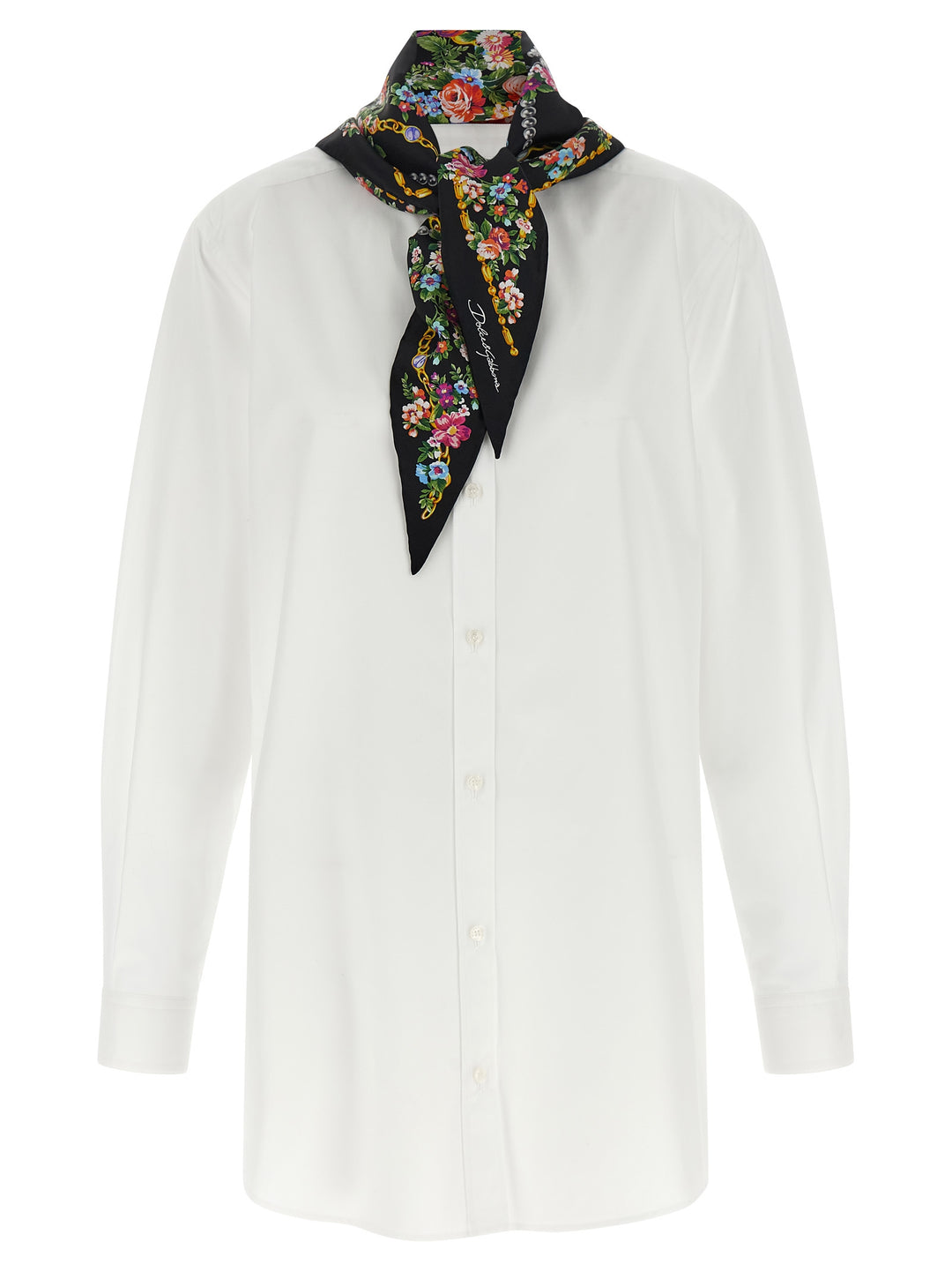Dolce & Gabbana Shirt With Scarf Shirt and Blouse - White | a816228cb6e71f4813a9560f3da320babef80884
