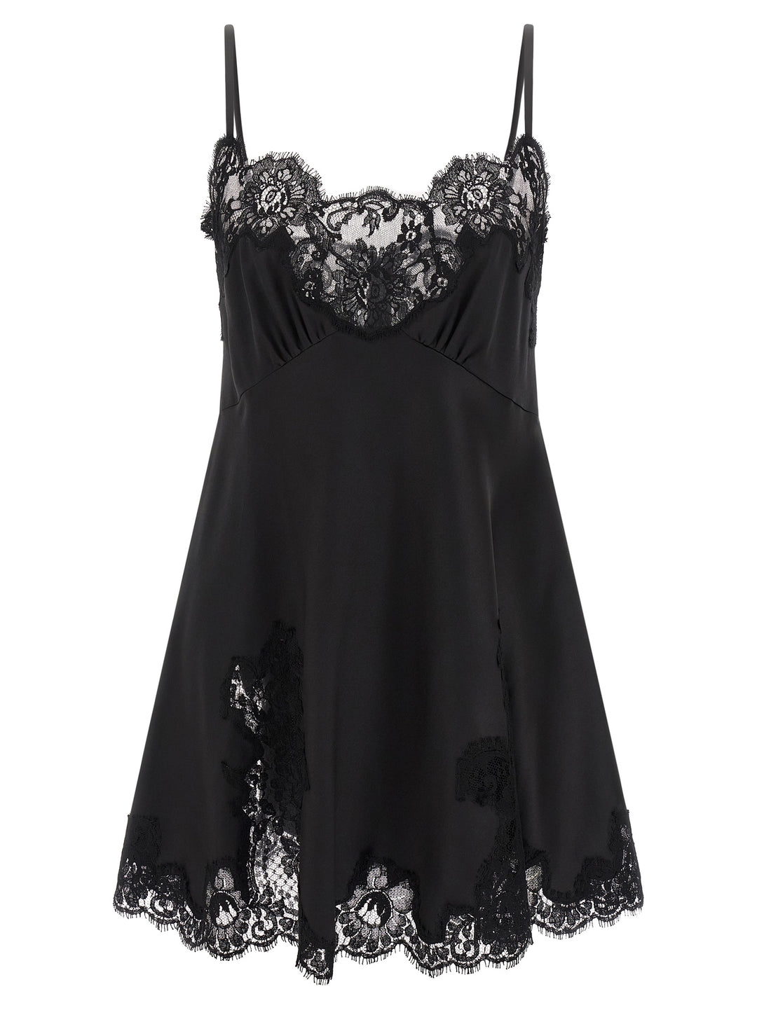 Dolce & Gabbana Satin And Lace Dress Dresses - Black | a11b1bf1c5f630bee8e2344238c49aa6661bf311