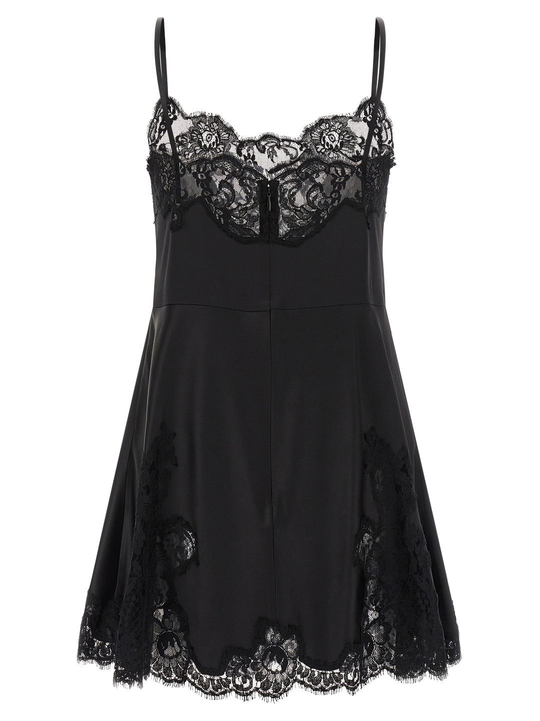 Dolce & Gabbana Satin And Lace Dress Dresses - Black | 72a650cd370563ea9502a08cc079f141dce8dba7