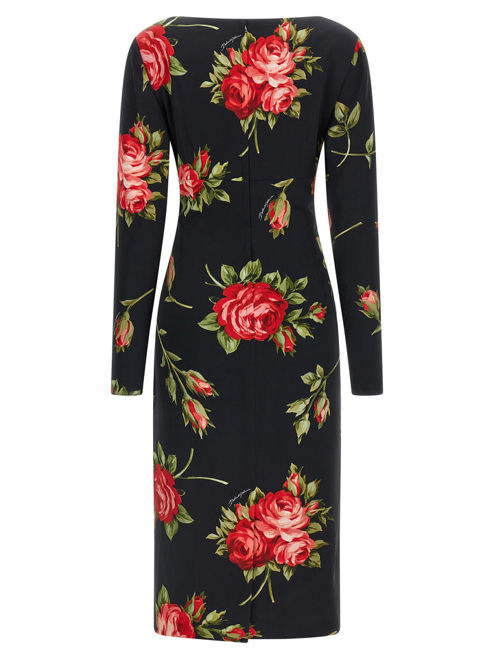 Dolce & Gabbana Bouquet Rose Dresses - Black | f0e7ef8795e2fc0e8ca78f896cc688142d8feda4
