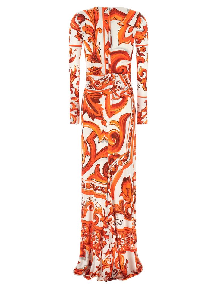 Dolce & Gabbana Maiolica Dresses - Orange | cf9b0e117488a5849f35ea25a041bb51884d90b3