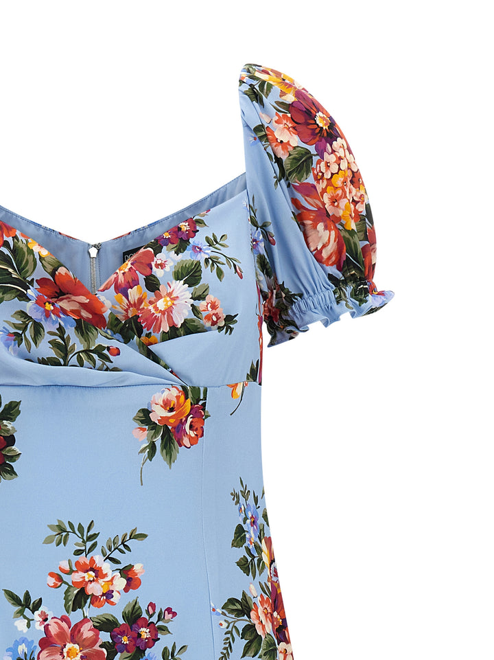 Dolce & Gabbana Mazzo Di Fiori Dresses - Light Blue | 16f88969dd965691445d1623d16b7aa8cc352f2a