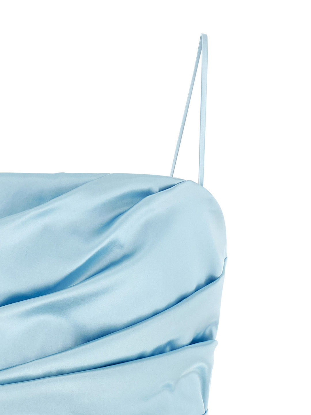 Dolce & Gabbana Stretch Satin Dress Dresses - Light Blue | bc47fa36d9dacd3a3835d5ed680c3c4a833b6b03