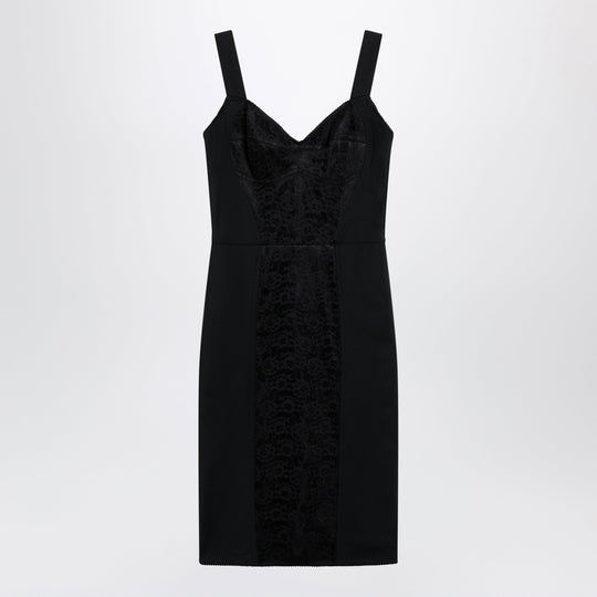 Black Sheath Dress With Lace Details