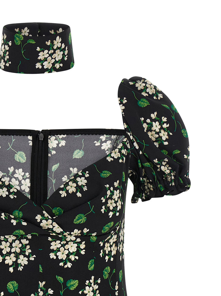 Dolce & Gabbana Flower Print Dress Dresses - Black | 9ce4a9cef16cb326547aa3c4a27d6ca68e12efe4