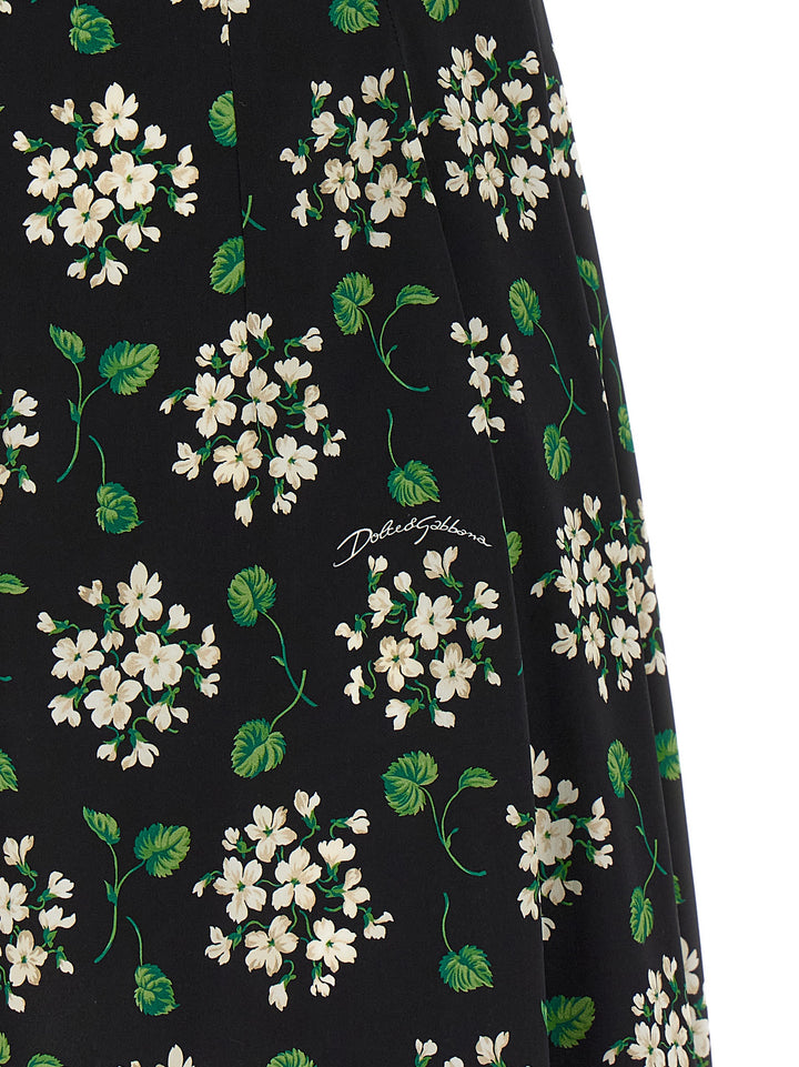 Dolce & Gabbana Flower Print Dress Dresses - Black | b37ee3791da2d93c2e31ce03d37e37169f464118