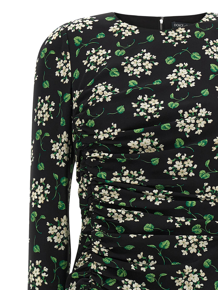 Dolce & Gabbana Flower Print Dress Dresses - Black | e06f34d77238ce8b1e17c8b5b099677fc02894f4