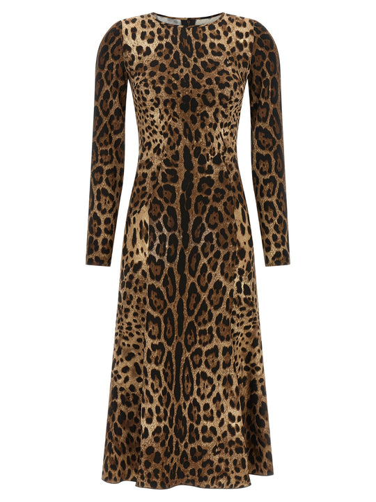 Animal Print Dress Dresses Brown