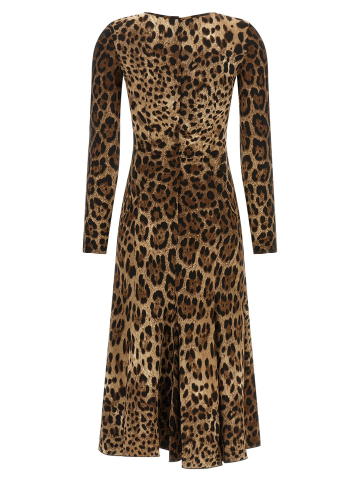 Dolce & Gabbana Animal Print Dress Dresses - Brown | b8917dcfb5211442f6cb34fe58e942f0aa639c5a