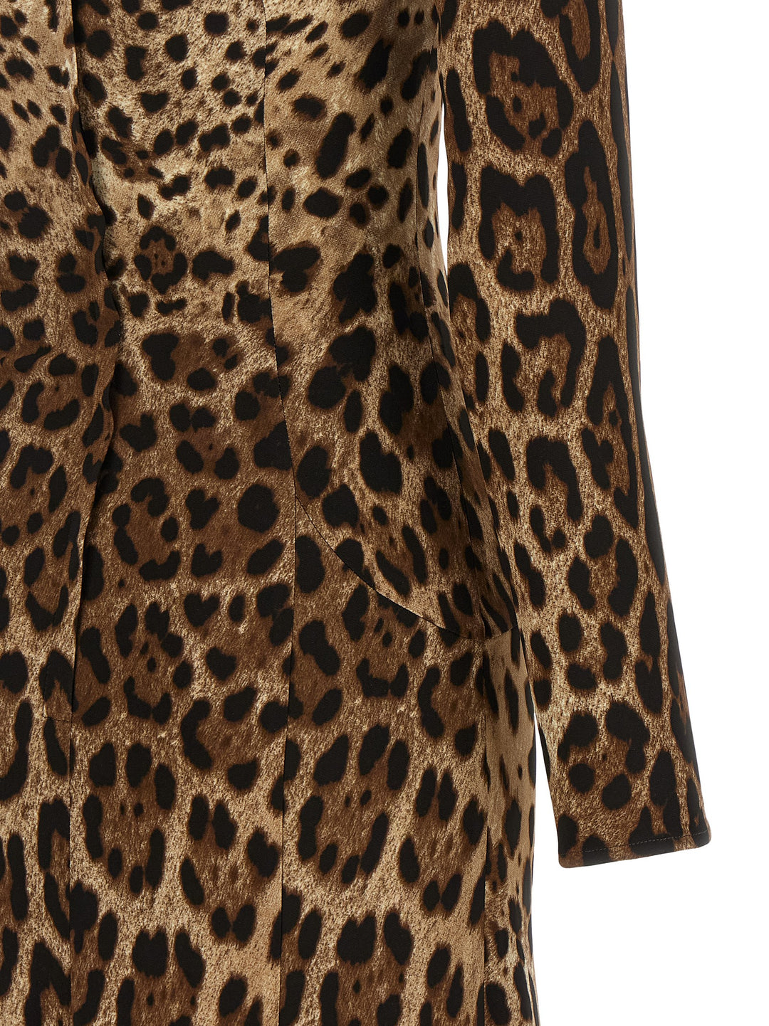 Dolce & Gabbana Animal Print Dress Dresses - Brown | 302be75918b8f44cd4faf57cf06f771bbdfdb541