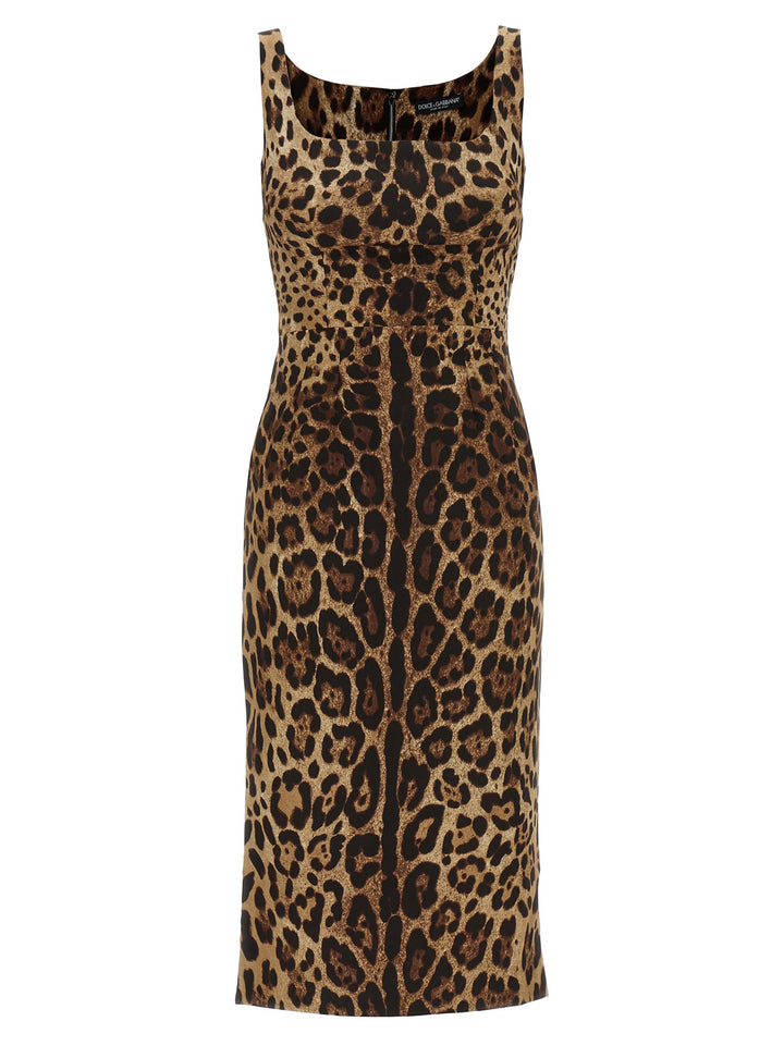 Dolce & Gabbana Silk Charmeuse Dress Dresses - Brown | 82e85315e102fad9051999451e48927d1b515e5e