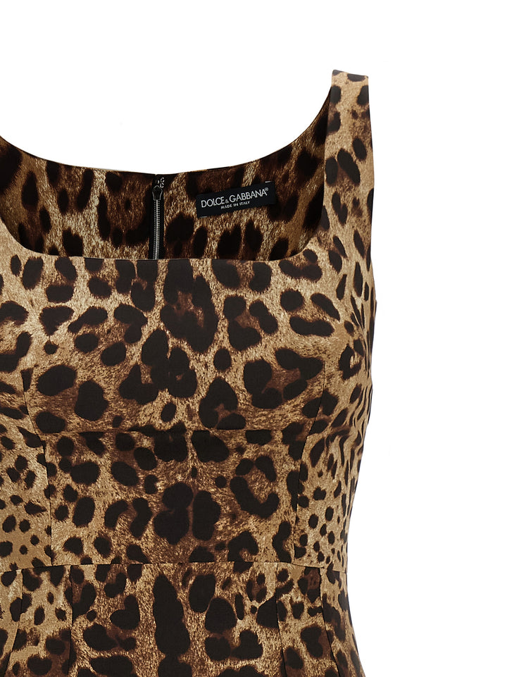Dolce & Gabbana Silk Charmeuse Dress Dresses - Brown | 096538e65f3f893b9ae41ff43ae0c361cfc1508b