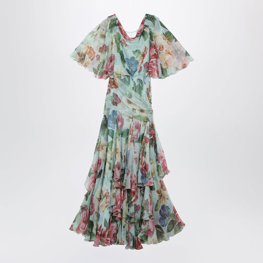 Long Floral Chiffon Dress