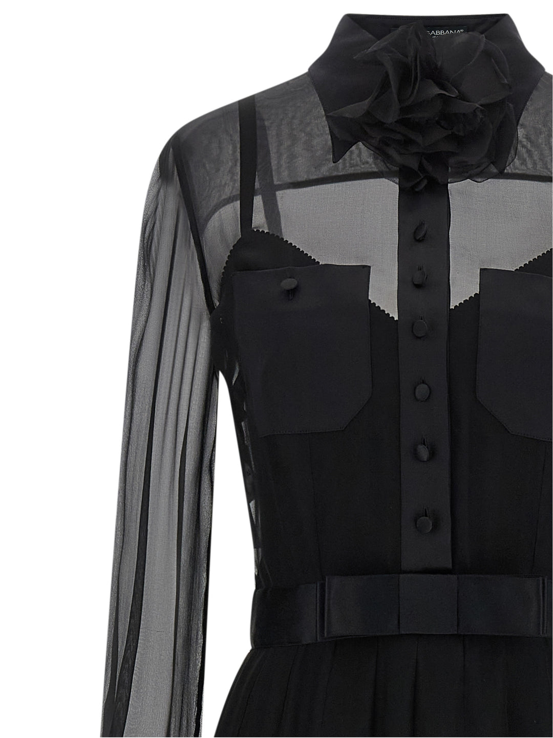 Dolce & Gabbana Chiffon Dress Dresses - Black | c952c0adb2ff856fe37503da02da37f6d1900336