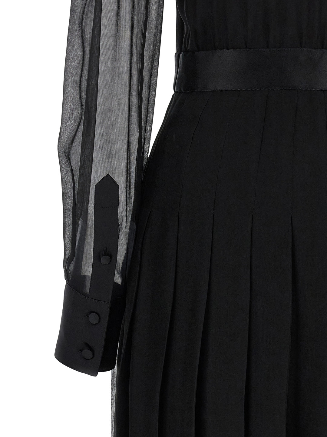 Dolce & Gabbana Chiffon Dress Dresses - Black | aa1623d2288c50a4d465f6de724153a7f52fac70