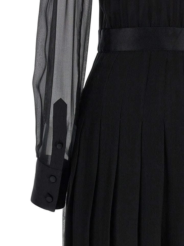 Dolce & Gabbana Chiffon Dress Dresses - Black | aa1623d2288c50a4d465f6de724153a7f52fac70