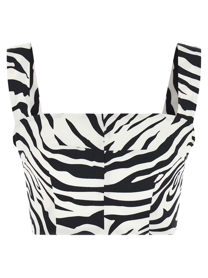 Dolce & Gabbana Zebra Tops - White/Black | fc507e8e17b8e18b1ae149e09cbcb24367eb84f0