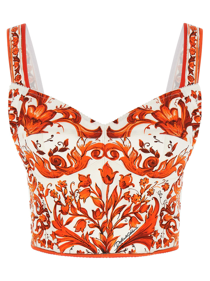Dolce & Gabbana Maiolica Tops - Orange | 19cae9bdf72a84988e799047887f1761437b7a88