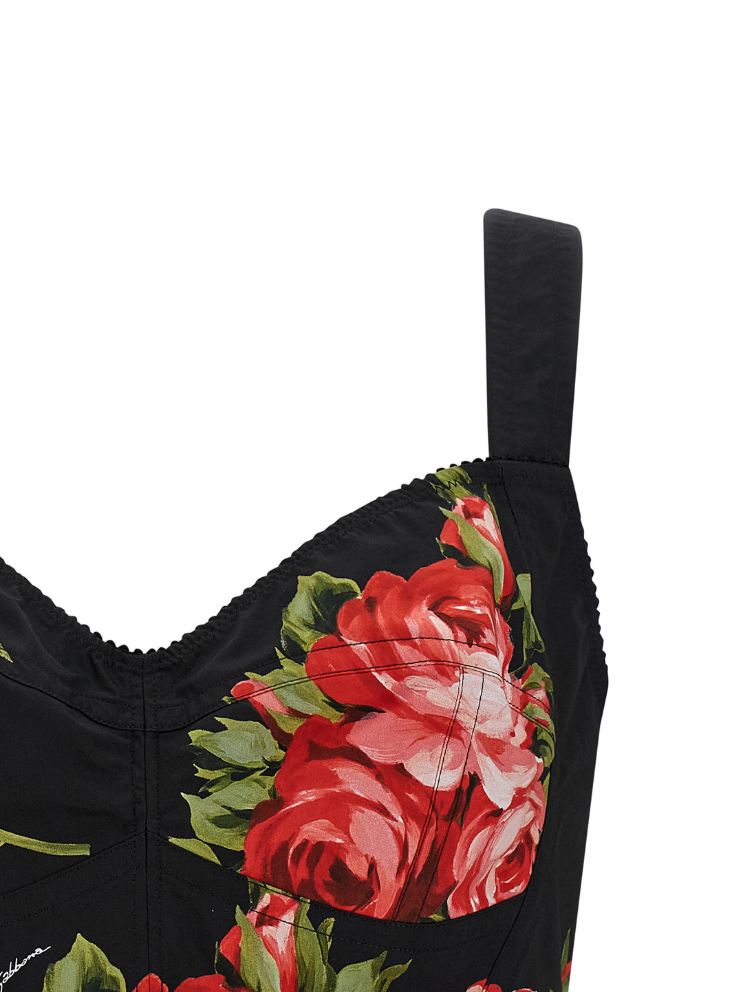 Dolce & Gabbana Bouquet Rose Tops - Black | 9c6b613b3797541d5ba52126ac5a4eb2635b3a77