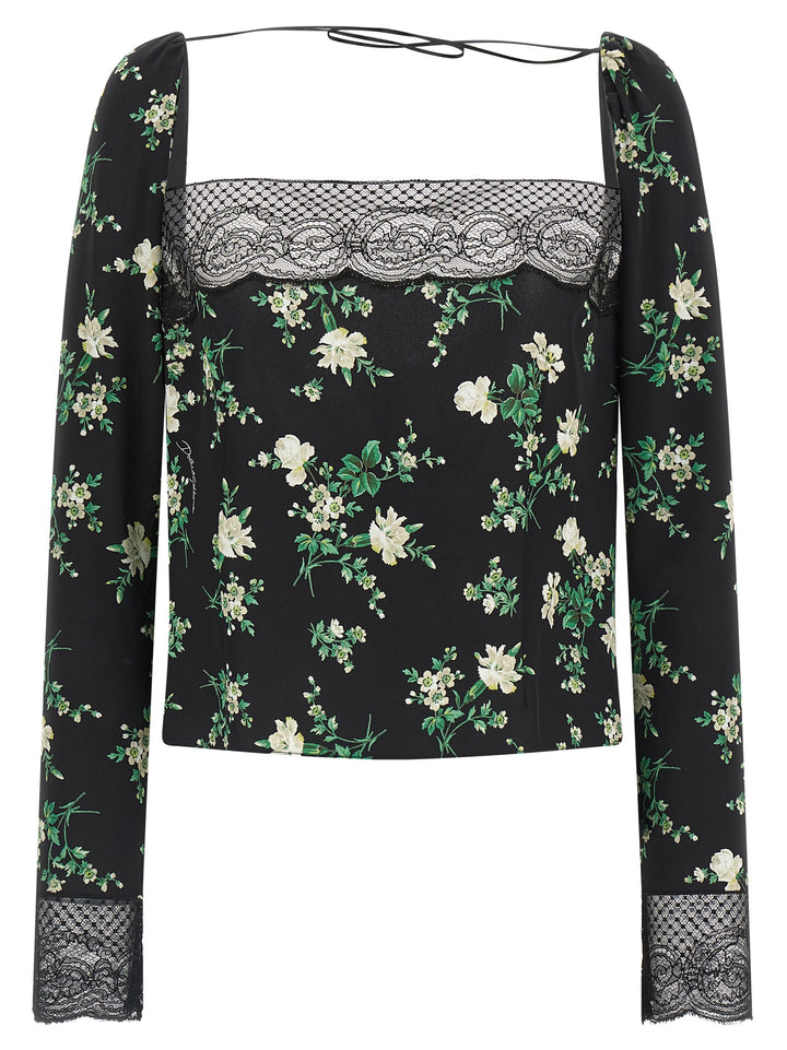 Dolce & Gabbana Flower Print Top Tops - Black | 2fc9fd884bbe3c665869380b7960c9097e95b0d6