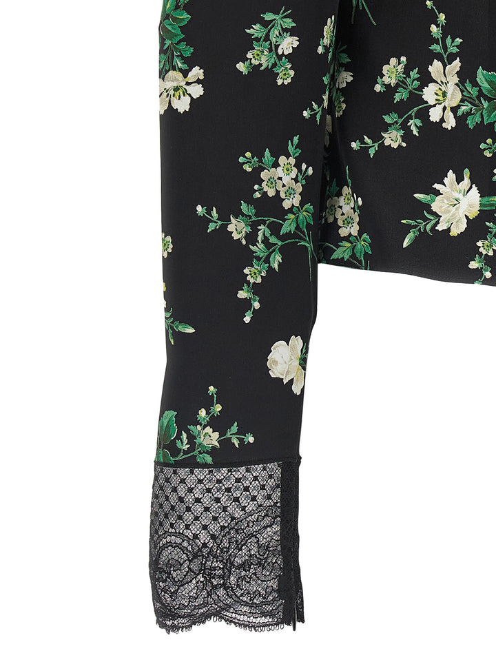 Dolce & Gabbana Flower Print Top Tops - Black | 497c67910071cd0caf0e436b45f3ae4cadbc9171
