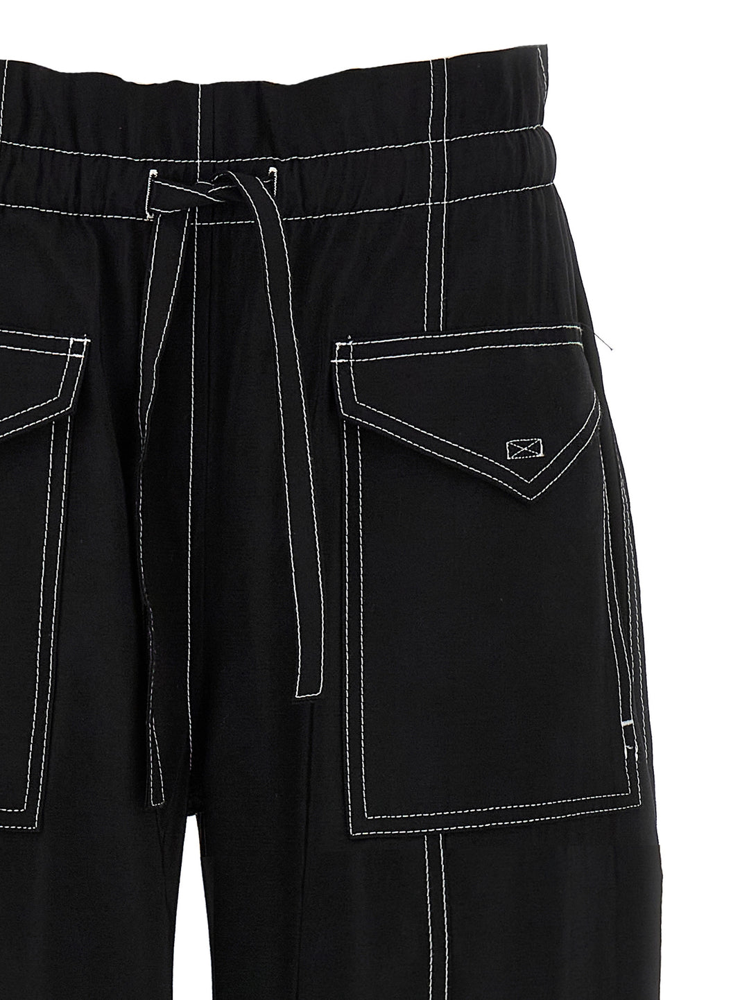 Ganni Light Slub Pocket Pants - Black | 2411f37e8af7d5fcd17b90e9642268ff41a36b38