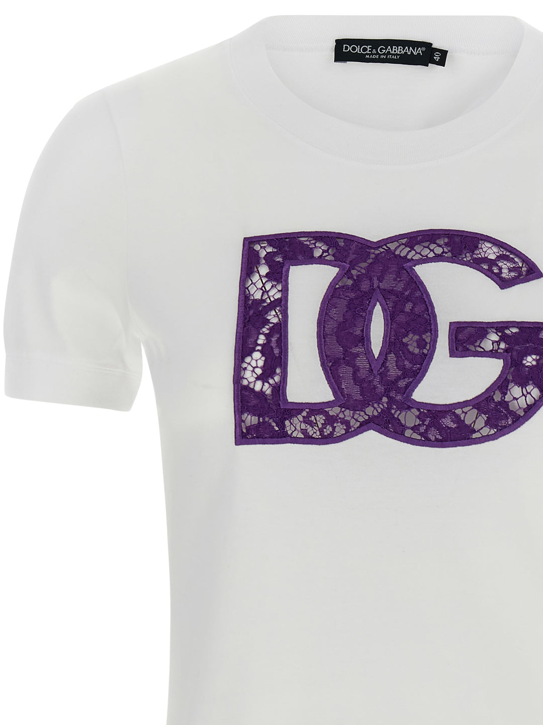Dolce & Gabbana Lace T-shirt - White | 5058b20221a929d2e95a0cd6fd6872301c39d907