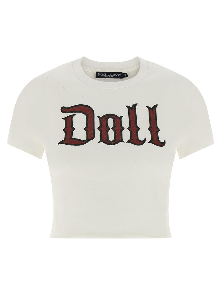 Dolce & Gabbana Used Effect Cotton T-shirt - White | ddedd8cc0c16392b7a4a9ce5abc19949255ef668