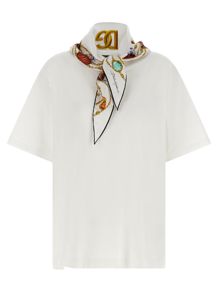 Dolce & Gabbana With Scarf T-shirt - White | c3c955747bb20e77e252f55b4db63c33f9e35a8c