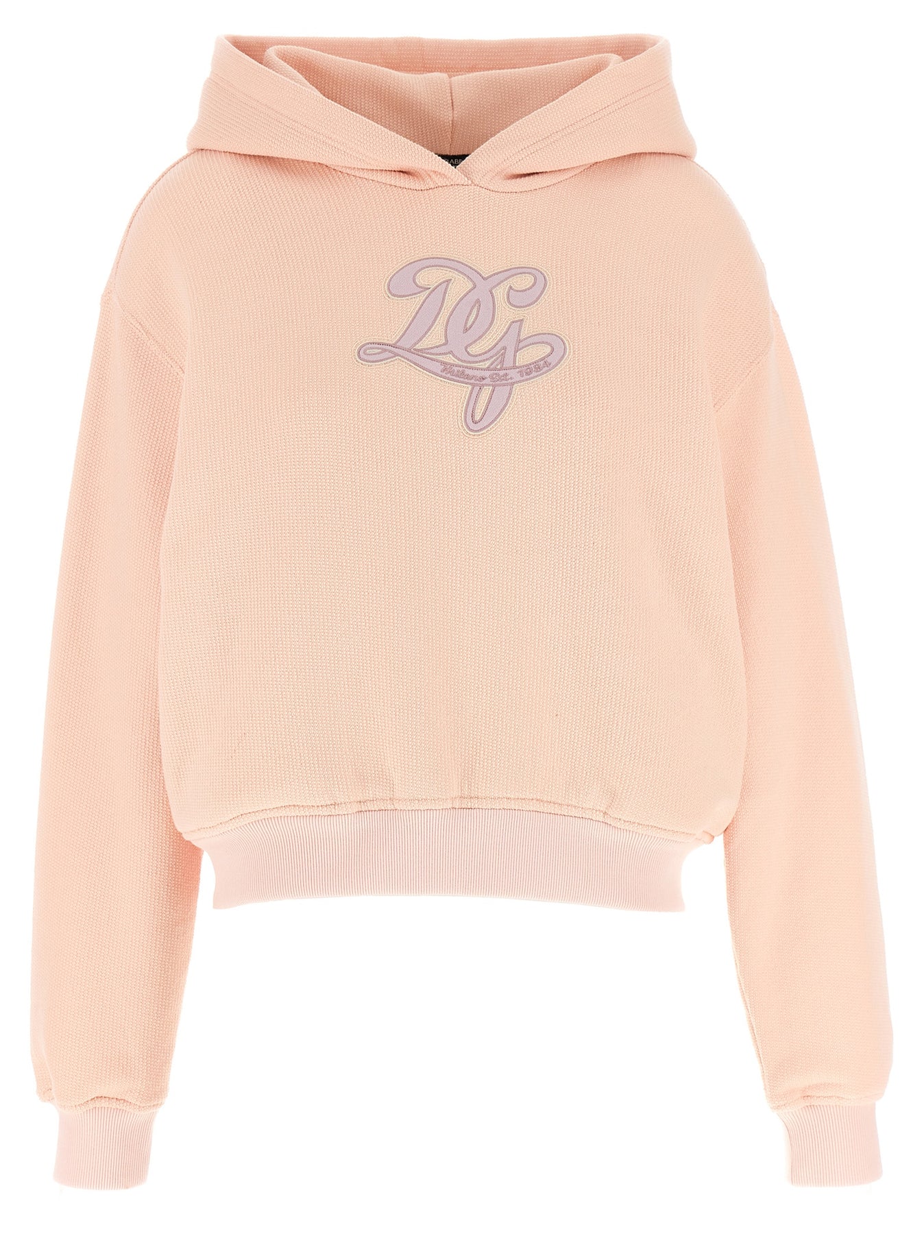 Dolce & Gabbana Logo Embroidery Hoodie Sweatshirt - Pink | feb15c6d6036b2f0ccc30f7ea1ec8ac67bb9363c