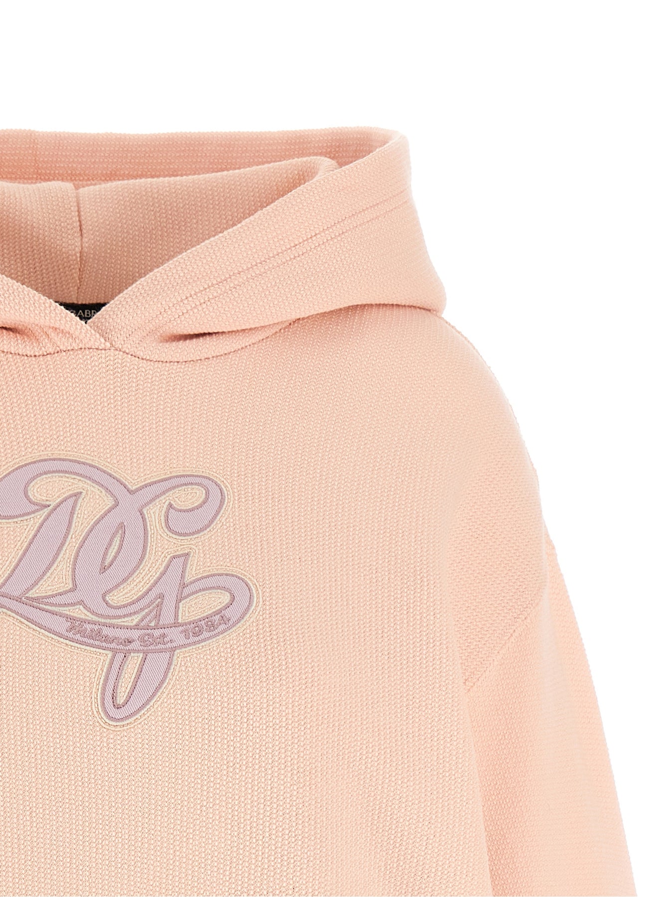 Dolce & Gabbana Logo Embroidery Hoodie Sweatshirt - Pink | 91b2a69ae1796f3cf73696190c4f42da34987f54