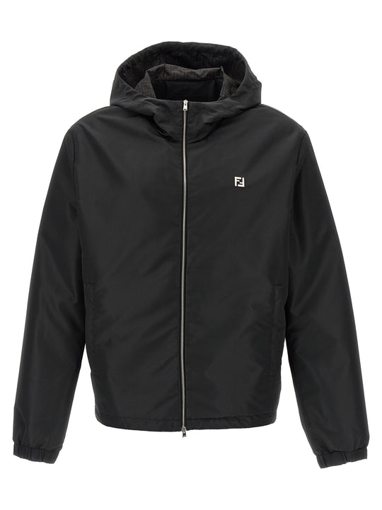 Logo Blouson Piumini, Parka, Giacche Casual Black