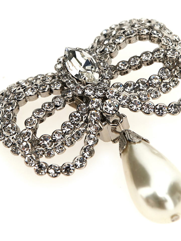 Alessandra Rich Bow Earrings Jewelry - Silver | cbe8bd7eb71a2e2e0070c2a46d94144565e4c810