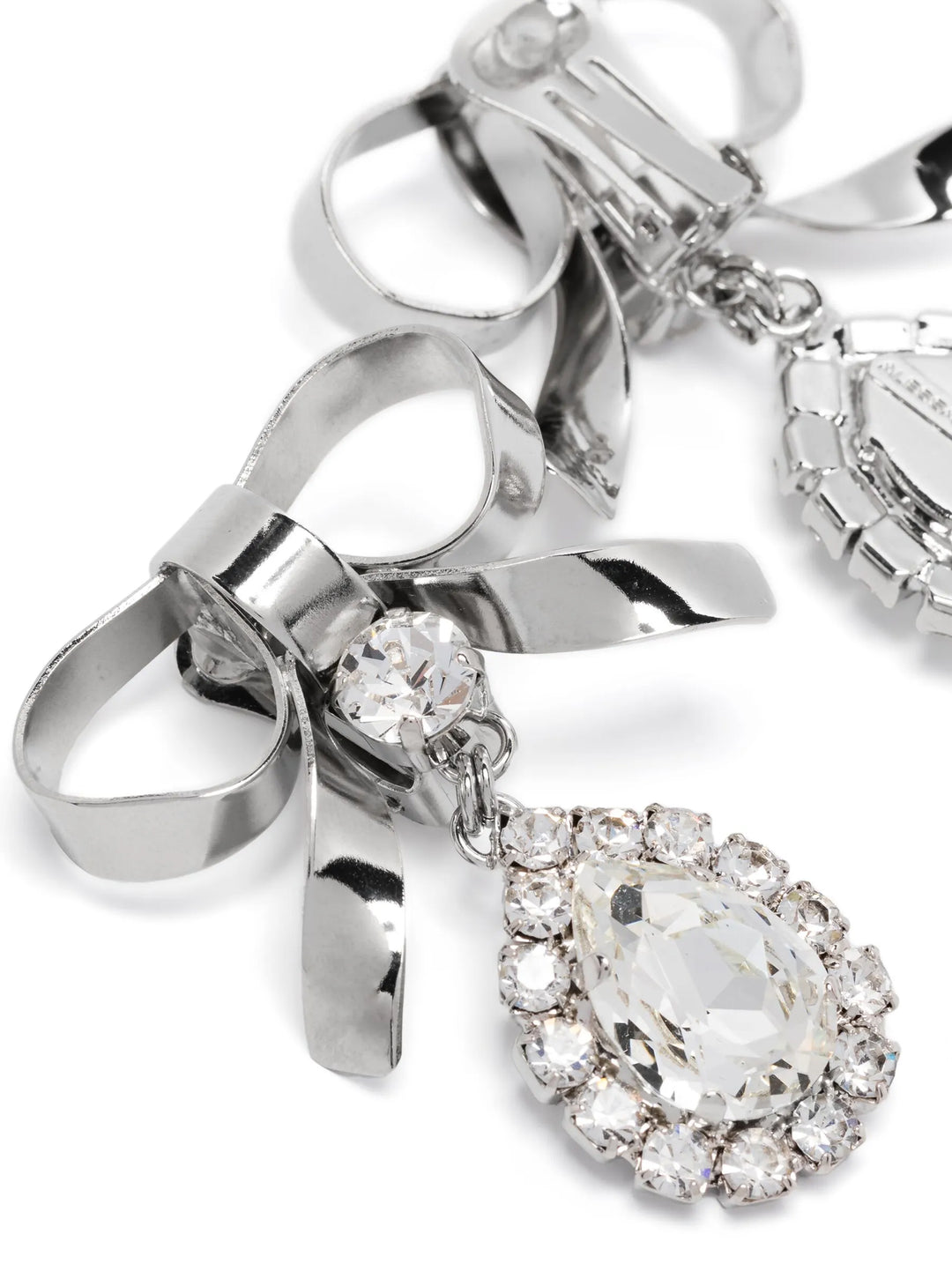 Alessandra Rich Metal Bow Earrings Jewelry - Silver | 921bd05e675773693fe3ee9cdf76a216bc5f45f2