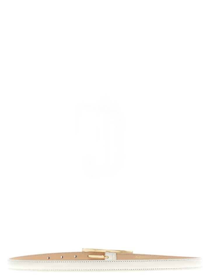 Alessandra Rich Slim Belts - White | b086eacc07974a13f0e08f35ec9bd3f18d2ab001
