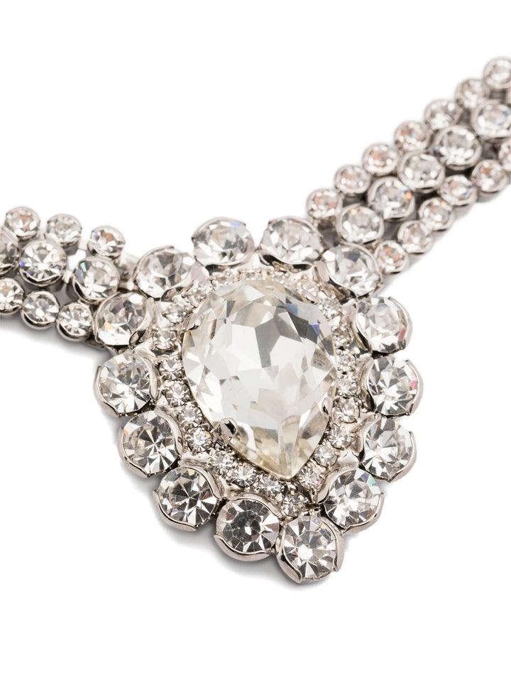 Alessandra Rich Drop Stone Necklace Jewelry - Silver | ec7d626d153ef0792f5c1458cb6d7bf812a7bdad