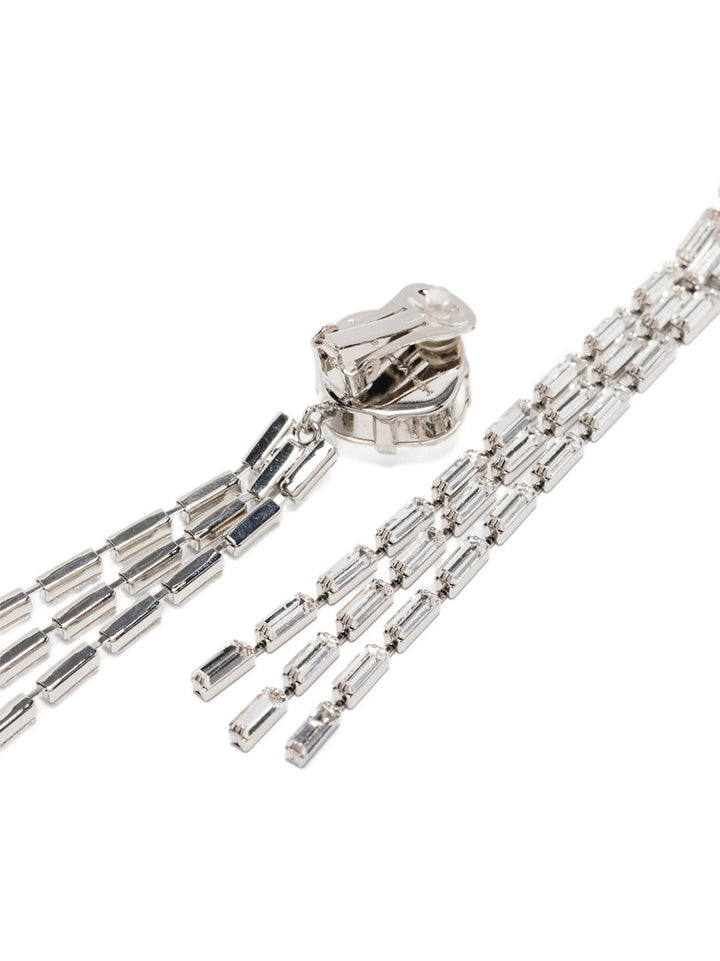 Alessandra Rich Fringed Earrings Jewelry - Silver | 8a04becfcb88cfadf81ffc36cee13aab2bf11073